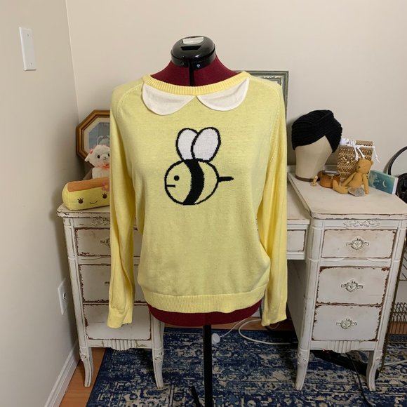 We Love Fine Sweaters - Bee and Puppycat Costume Sweater in Yellow
